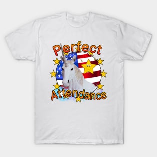 Perfect Attendance - Over Achiever Star Student Award Y2K 2000's Nostalgia T-Shirt